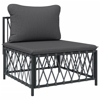 5-Delige Loungeset Met Kussens Staal Kleurig 1