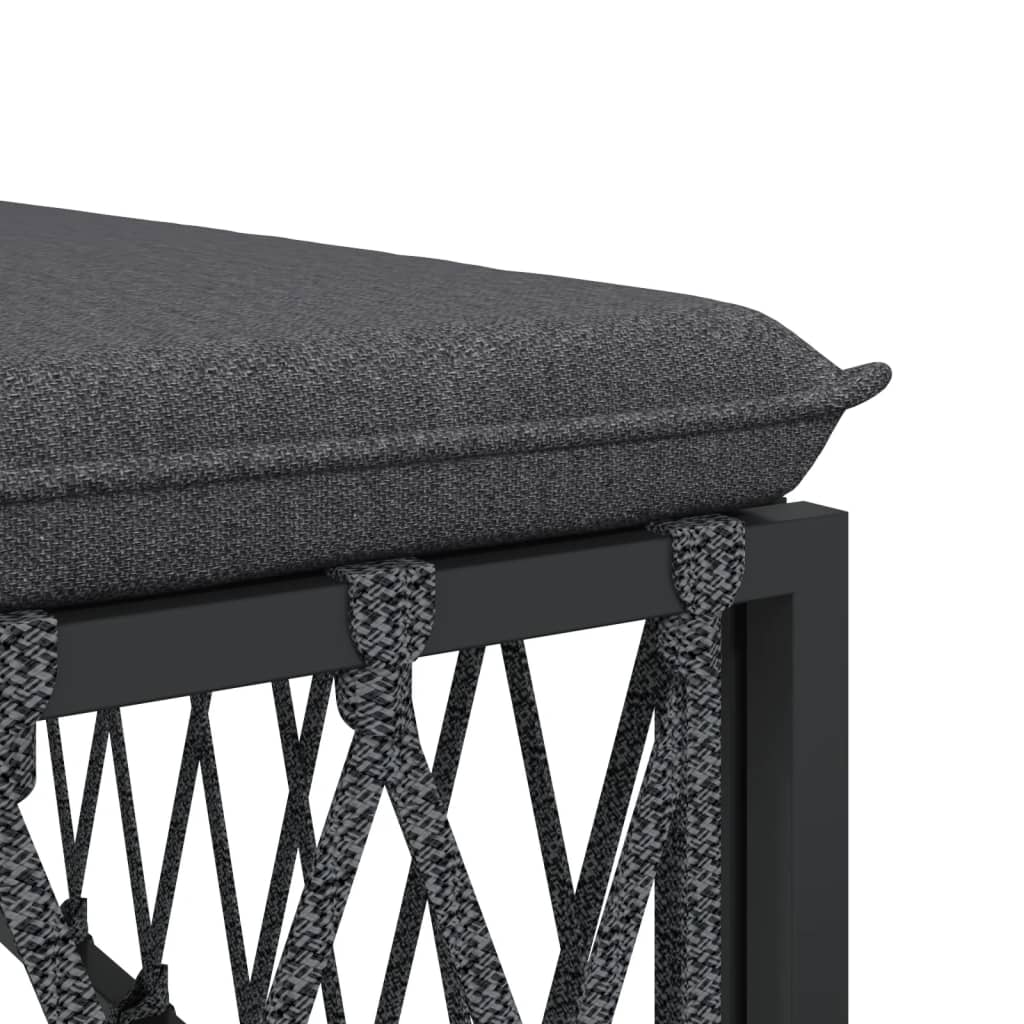 4-Delige Loungeset Met Kussens Staal Kleurig 1