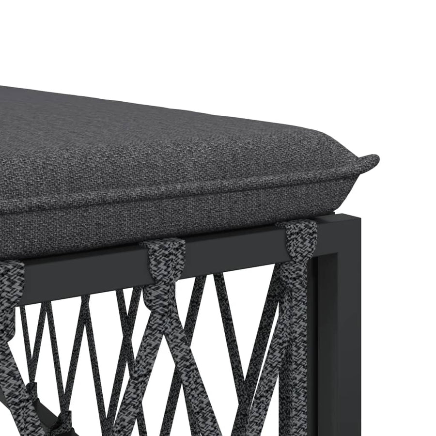 4-Delige Loungeset Met Kussens Staal Kleurig 1
