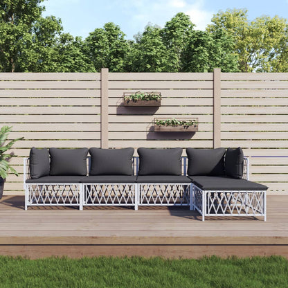 5-Delige Loungeset Met Kussens Staal 1