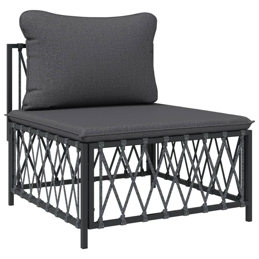 5-Delige Loungeset Met Kussens Staal Kleurig 1