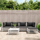 6-Piece Lounge Set with Cushions Steel 1