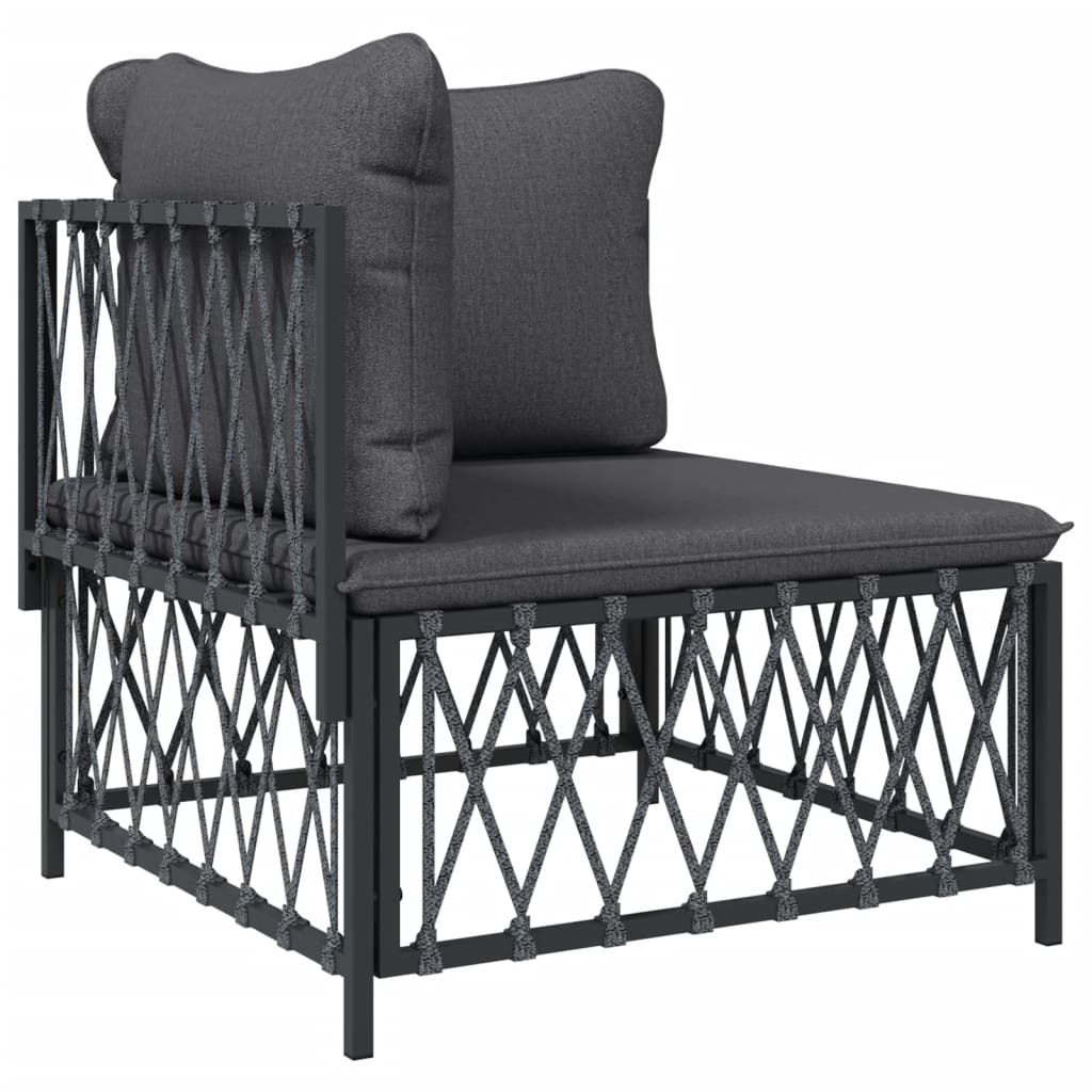 4-Delige Loungeset Met Kussens Staal Kleurig 1