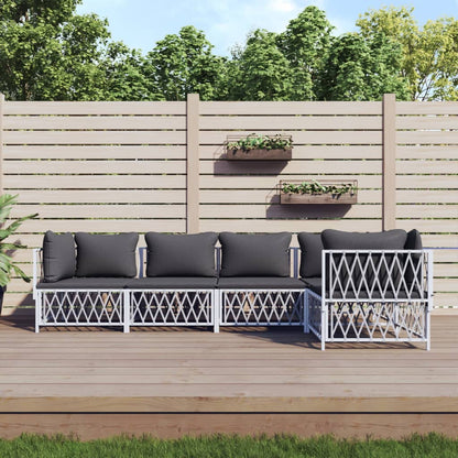 5-Delige Loungeset Met Kussens Staal 1