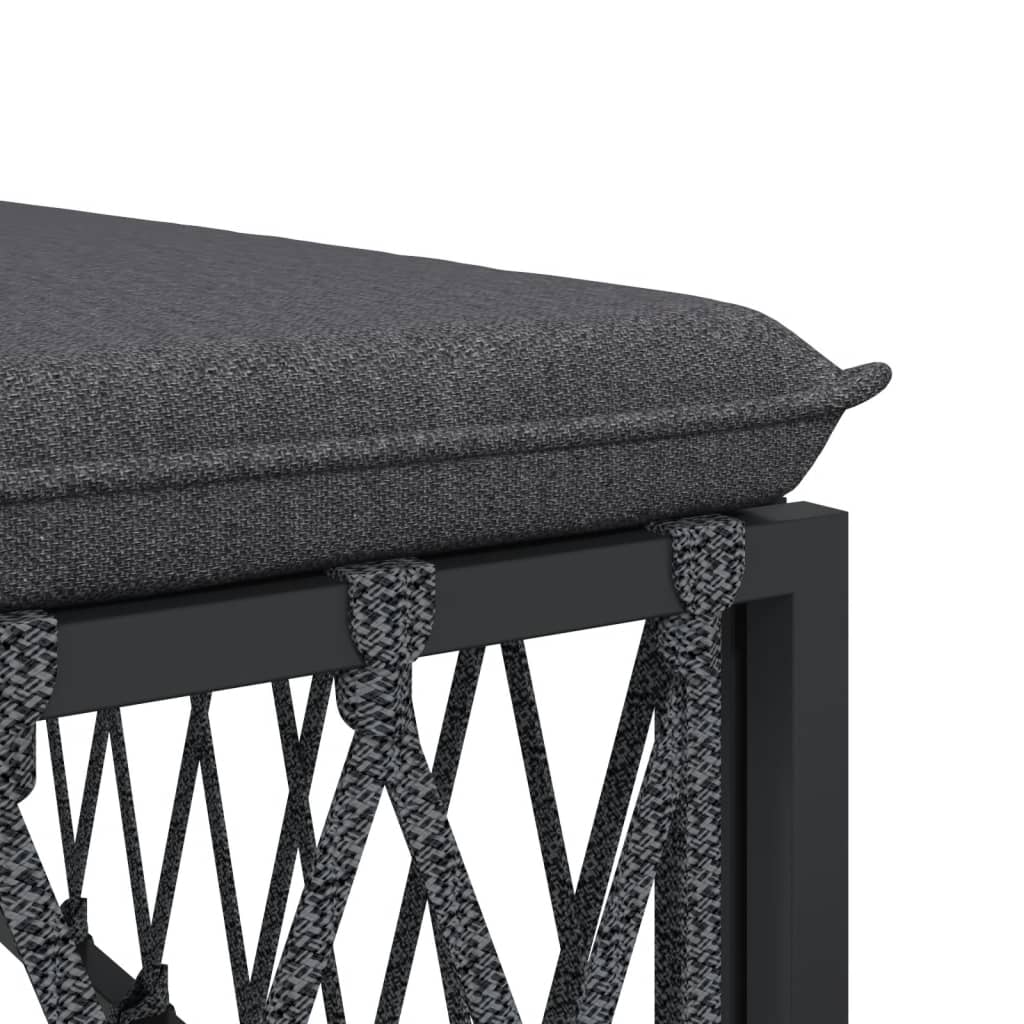 5-Delige Loungeset Met Kussens Staal Kleurig 1