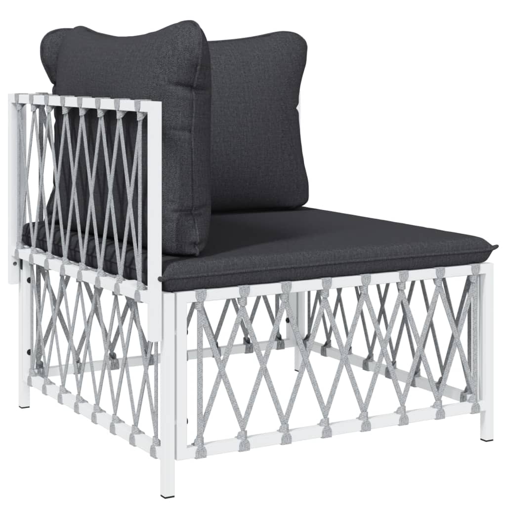 6-Delige Loungeset Met Kussens Staal 1