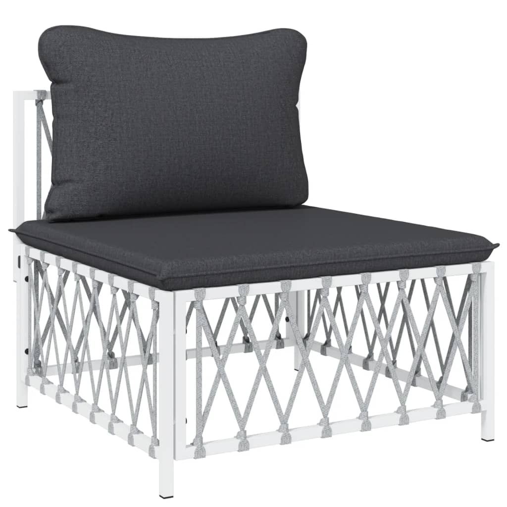 6-Delige Loungeset Met Kussens Staal 1
