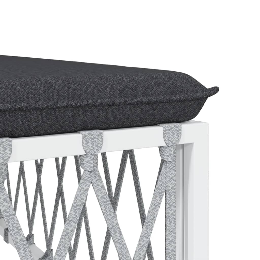 6-Delige Loungeset Met Kussens Staal 1