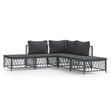5-Delige Loungeset Met Kussens Staal Kleurig 1