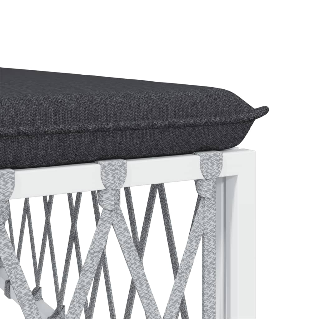 6-Delige Loungeset Met Kussens Staal 1