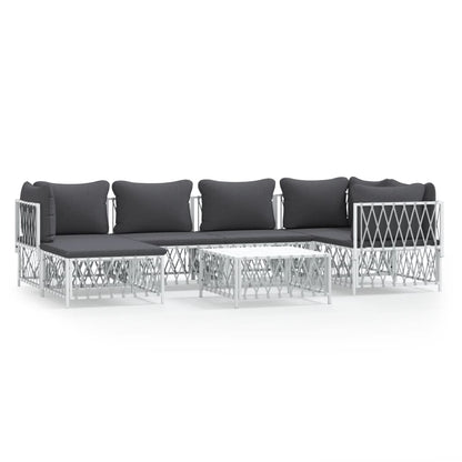 7-Delige Loungeset Met Kussens Staal 1