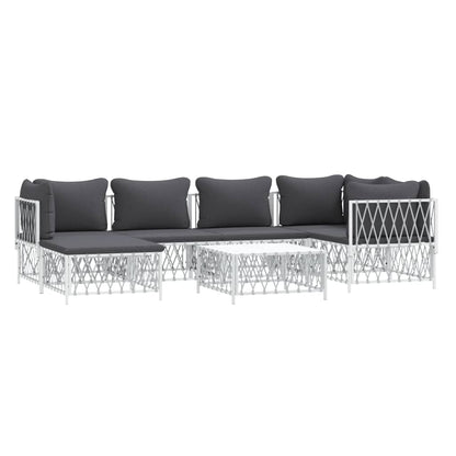 7-Delige Loungeset Met Kussens Staal 1