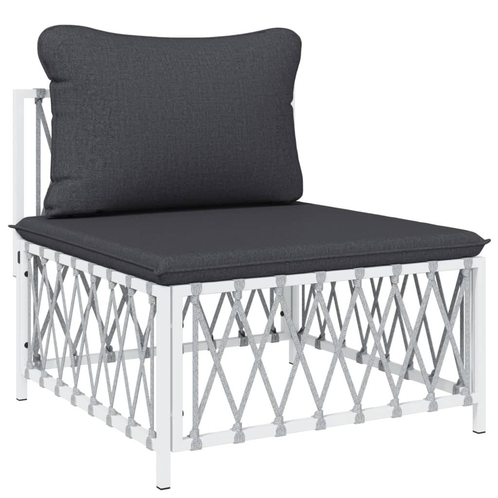 7-Delige Loungeset Met Kussens Staal 1