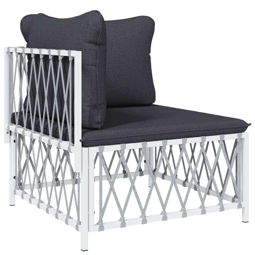 7-Delige Loungeset Met Kussens Staal 1