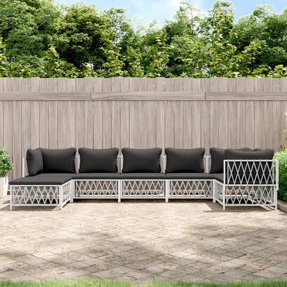 7-Delige Loungeset Met Kussens Staal 1