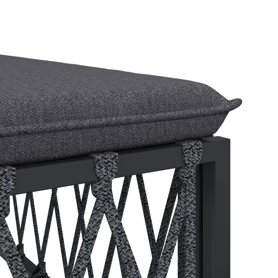 7-Delige Loungeset Met Kussens Staal Kleurig 1