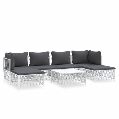 7-Delige Loungeset Met Kussens Staal 1