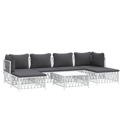 7-Delige Loungeset Met Kussens Staal 1