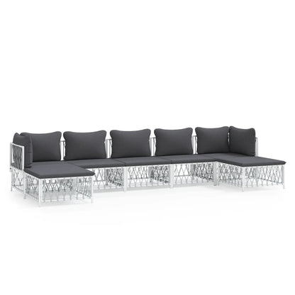 7-Delige Loungeset Met Kussens Staal 1