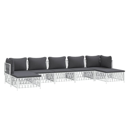 7-Delige Loungeset Met Kussens Staal 1