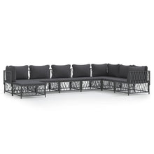 8-Delige Loungeset Met Kussens Staal Kleurig 1
