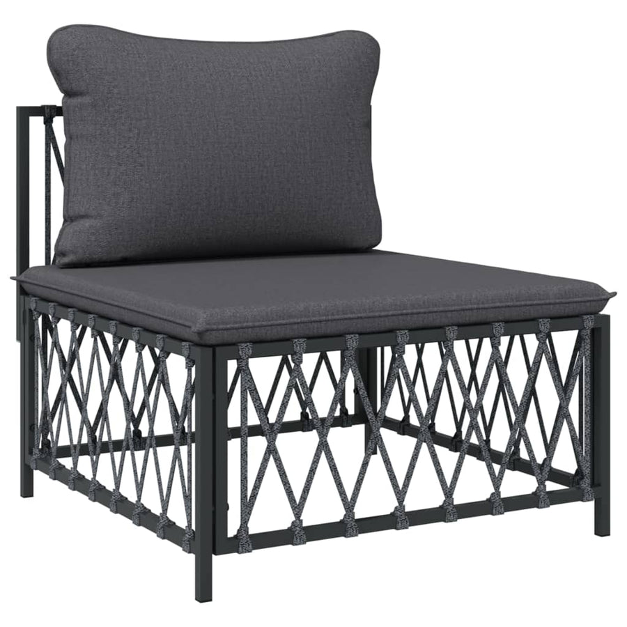 8-Delige Loungeset Met Kussens Staal Kleurig 1