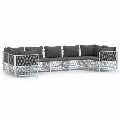 7-Delige Loungeset Met Kussens Staal 1