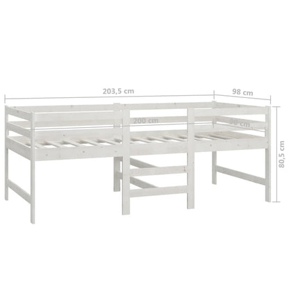 Bedframe Massief Grenenhout Wit