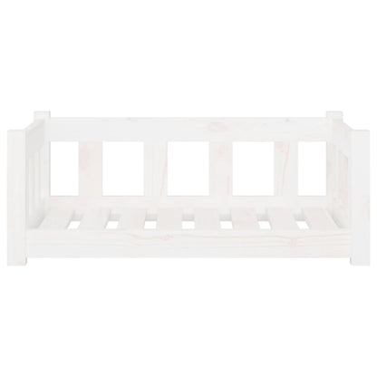 Hondenmand 75,5x55,5x28 cm massief grenenhout wit