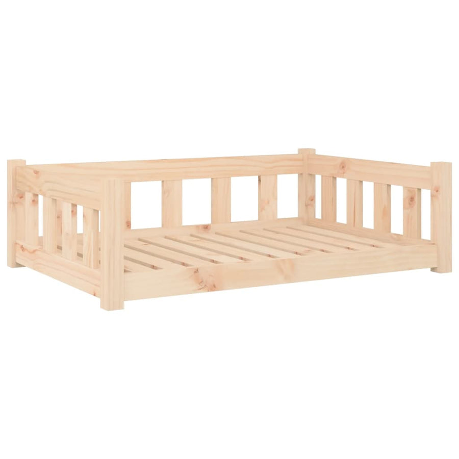 Hondenmand 95,5x65,5x28 cm massief grenenhout 95.5 x 65.5 x 28 cm Naturel