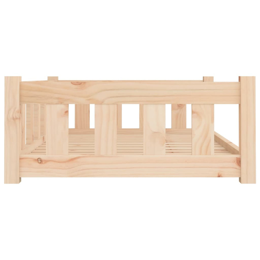 Hondenmand 95,5x65,5x28 cm massief grenenhout 95.5 x 65.5 x 28 cm Naturel