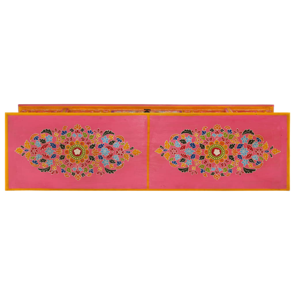 Tv-Meubel Massief Mangohout 110 x 30 x 40 cm Roze