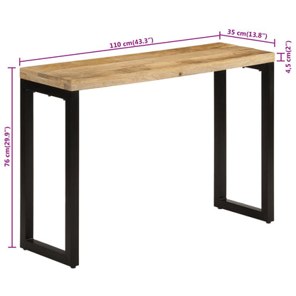 Wandtafel Massief Ruw Mangohout 110 x 35 x 76 cm massief mangohout