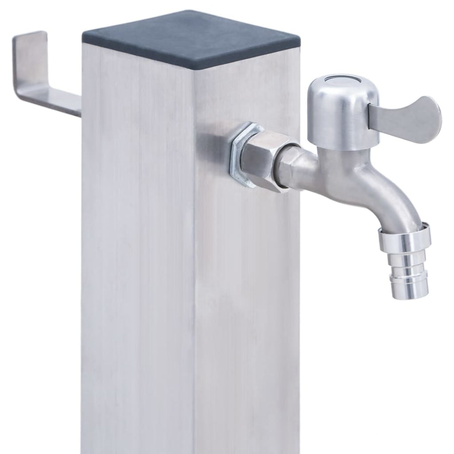 Waterzuil Roestvrij Staal 100 cm Vierkant