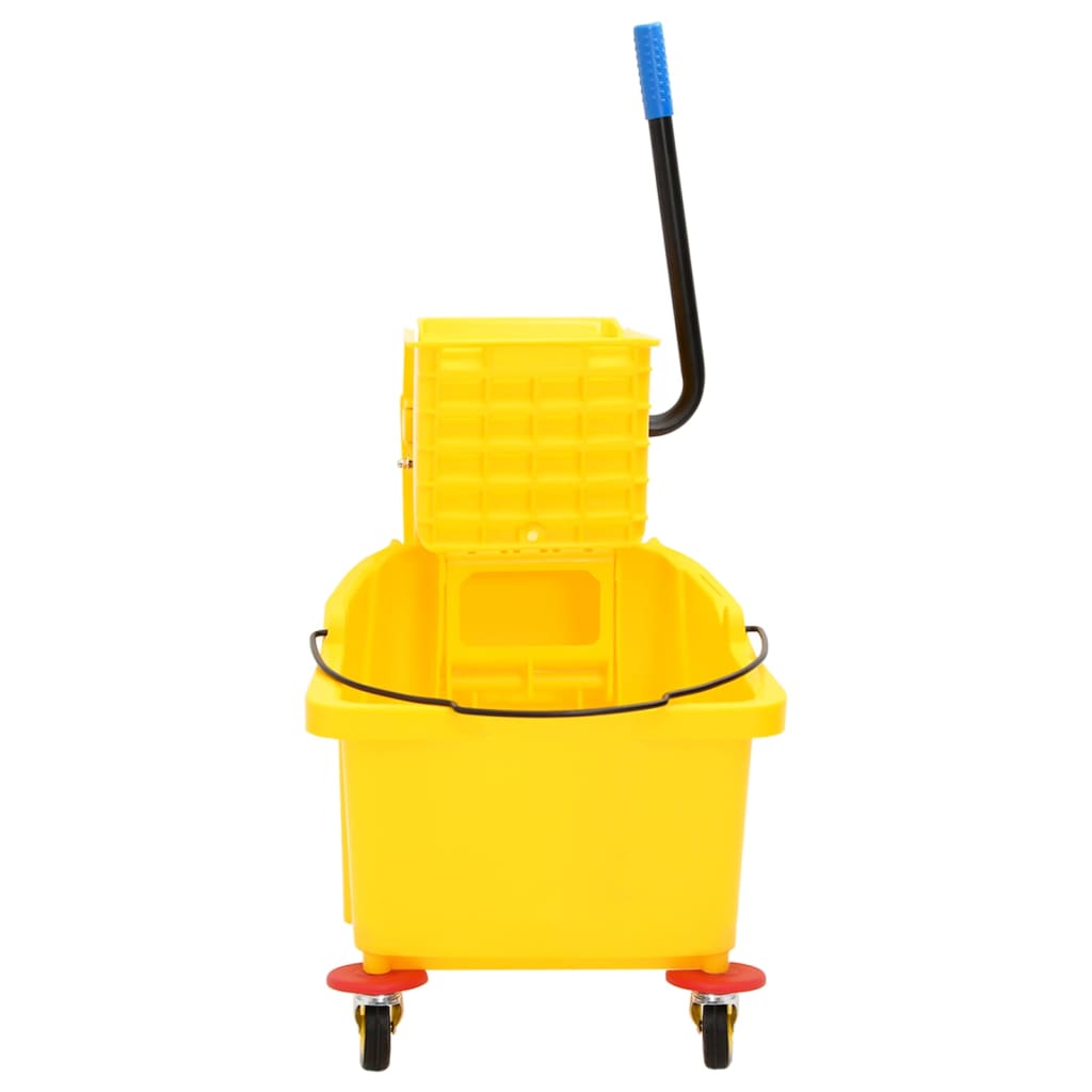 Dweilemmer Met Wringer En Wielen 36 L Polypropeen Geel 60 x 40 x 94 cm