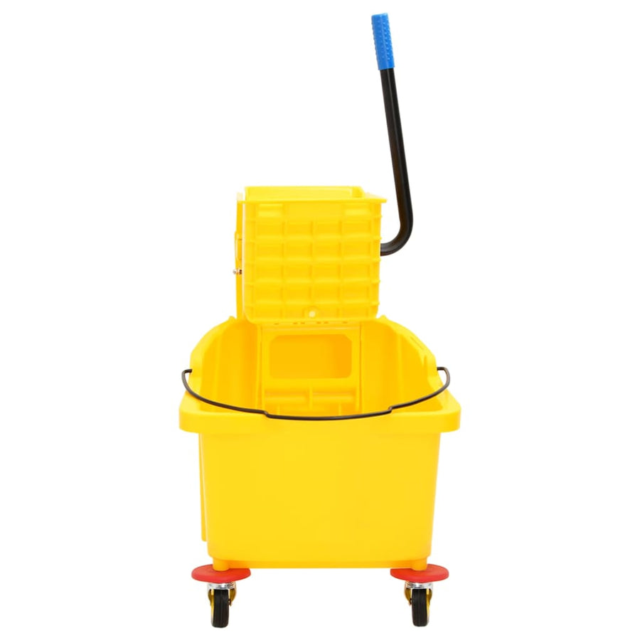 Dweilemmer Met Wringer En Wielen 36 L Polypropeen Geel 60 x 40 x 94 cm