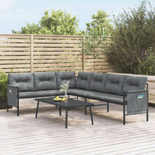2-Delige Loungeset Staal Antracietkleurig hoek + Tafel