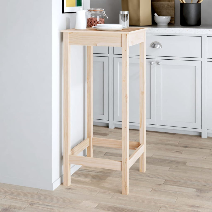 Bartafel Massief Grenenhout 50 x 50 x 110 cm Naturel