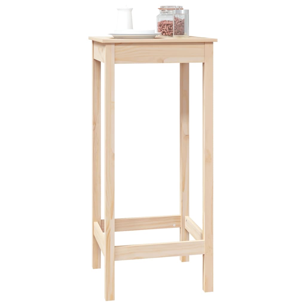 Bartafel Massief Grenenhout 50 x 50 x 110 cm Naturel