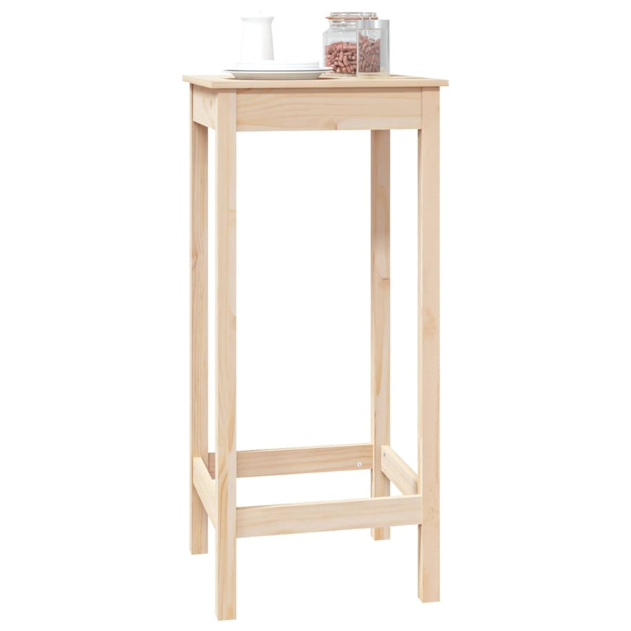 Bartafel Massief Grenenhout 50 x 50 x 110 cm Naturel