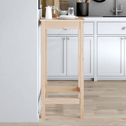 Bartafel Massief Grenenhout 50 x 50 x 110 cm Naturel