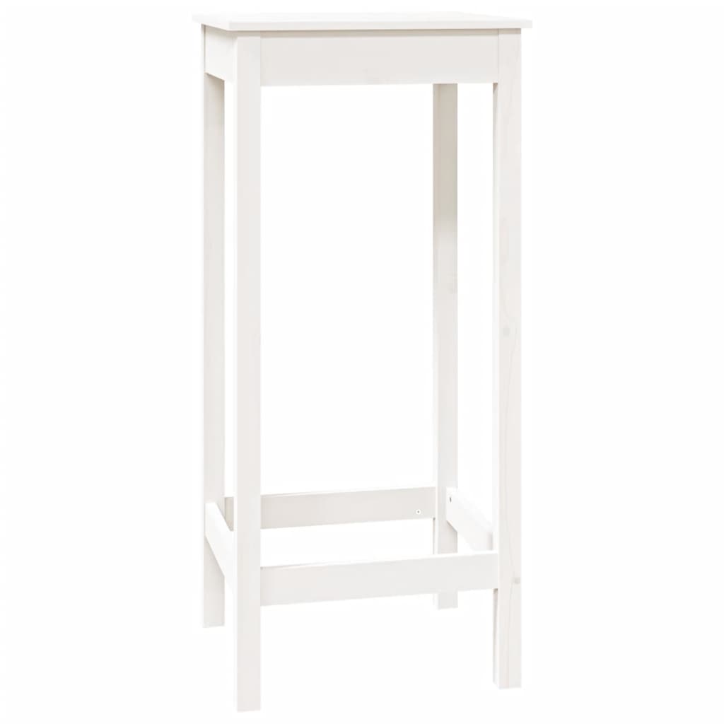 Bartafel Massief Grenenhout 50 x 50 x 110 cm Wit