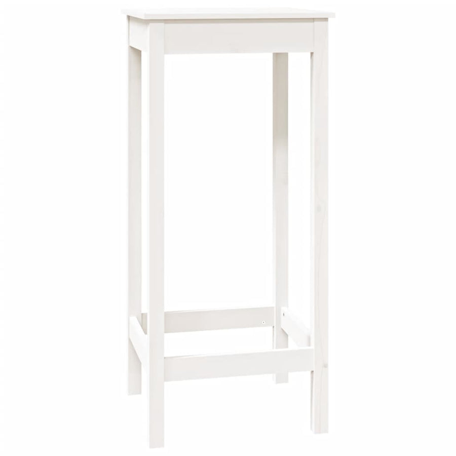 Bartafel Massief Grenenhout 50 x 50 x 110 cm Wit