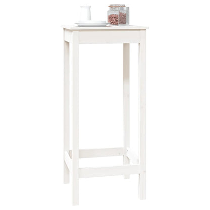 Bartafel Massief Grenenhout 50 x 50 x 110 cm Wit