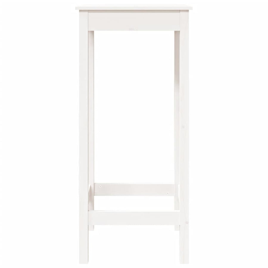 Bartafel Massief Grenenhout 50 x 50 x 110 cm Wit