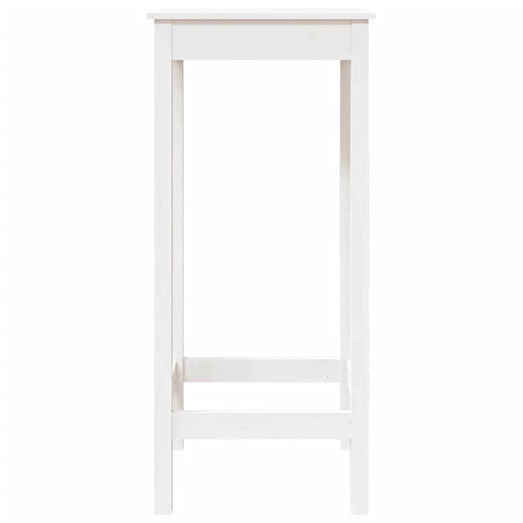 Bartafel Massief Grenenhout 50 x 50 x 110 cm Wit