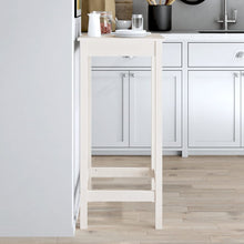 Bartafel Massief Grenenhout 50 x 50 x 110 cm Wit