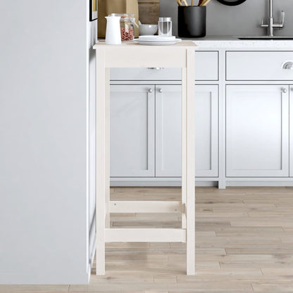 Bartafel Massief Grenenhout 50 x 50 x 110 cm Wit