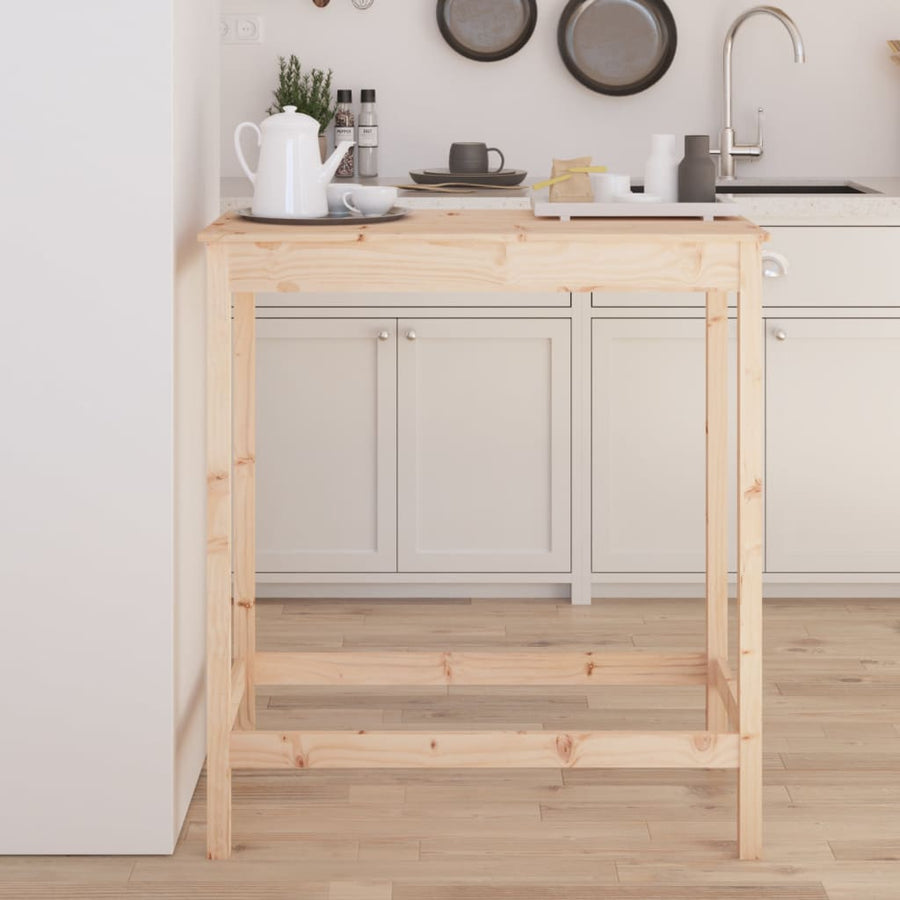 Bartafel Massief Grenenhout 100 x 50 x 110 cm Naturel