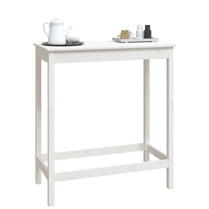 Bartafel Massief Grenenhout 100 x 50 x 110 cm Wit